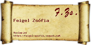 Feigel Zsófia névjegykártya